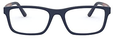 Polo Ralph Lauren Mens PH2212 Rectangular Prescription Eyewear Frames, Matte Navy Blue/Demo Lens, 55 mm