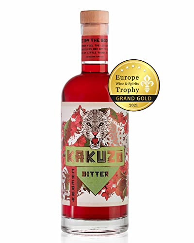 KAKUZO Cherry Bitter - Aperitif-Kreation - mit Kirschen, Grapefruit & Enzian - Fruchtig-Herb mit warmen Kirsch-Noten - Made in Germany (1 x 0,7l)
