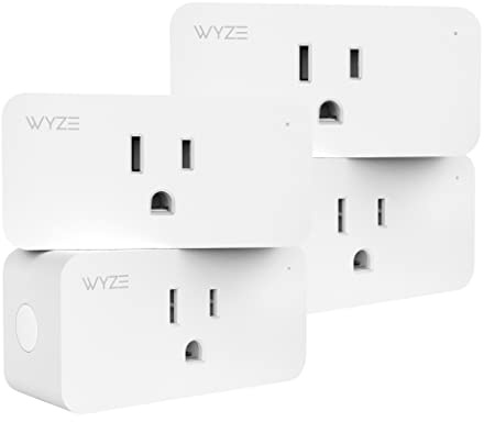 Wyze Plug, 2.4GHz WiFi Smart Plug, Compatible with Alexa, Google Assistant, IFTTT, No Hub Required, Four-Pack, White
