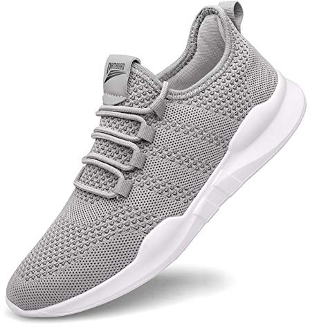 Laufschuhe Herren Turnschuhe Joggingschuhe Leichtgewichts Sneaker Tennisschuhe Fitness Trainingsschuhe Atmungsaktiv Sportschuhe Walking Schuhe Grau 46