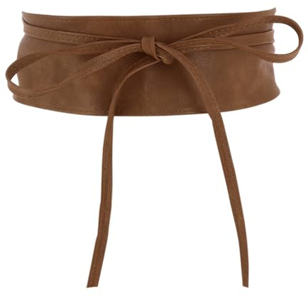 FASHIONGEN - Damen gürtel, Taillengürtel, Bindgürtel, Obi gürtel MICA - Hellbraun, 3XL