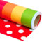 Holijolly Geschenkpapier Rolle - Mini Rolle - 43.2cm x 10M - Regenbogen Streifen Design (4.32 Quadratmeter)