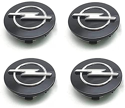 LOOFSAF 4 Stück Radnabenkappen für Opel Astra H G J Insignia Mokka Zafira Corsa 64MM, Nabendeckel Nabenkappen Felgendeckel Felgenkappen Radnabenabdeckung Radnabendeckel