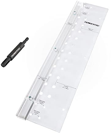 POWERTEC 71653 Shelf Pin Drilling Jig with 1/4 Self Centering Bit