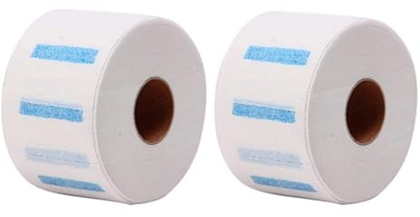 QUUPY 2 Rolle Einweg-Friseurpapier-Halsstreifen Friseurkragen Stretchy Neck Covering Papierhandtuch für Friseure und Barbiere oder den Haushalt