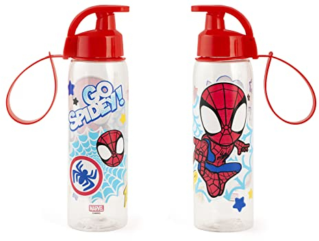 Lulabi Spidey - Cantimplora Marvel, carbonato, decorada, 0,5 l, multicolor, 0,5 l