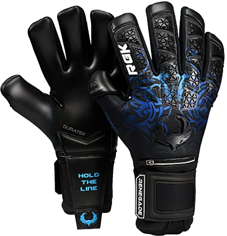 Renegade GK Limitierte Auflage Rogue Arcane Torwarthandschuhe Pro Finger Schutz | 4mm Giga Grip & Neoprene | Schwarz Fußball Torwart Handschuhe (Größe 11, Erwachsener, Manns, Neg. Cut, Level 4+)