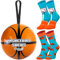 Rainbow Socks – Basketballsocken – ein originelles Geschenk, Basketballgadget für Basketballspieler, Basketballfan, Trainer von Teamspielen, Sporttrainer – 2 Paar Damen- und Herrensocken – Größe 47-50