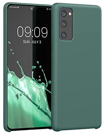kwmobile Handyhülle für Samsung Galaxy S20 FE Hülle - Case Silikon - Kabelloses Laden - Schutzhülle Cover in Tannengrün