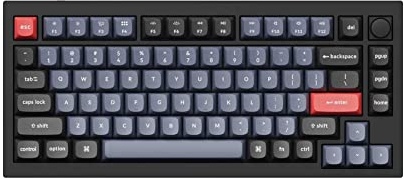 Keychron Q1 QMK Custom Mechanical Keyboard Version 2 Keys Fully Assembled Black Carbon A Gateron G Pro Brown