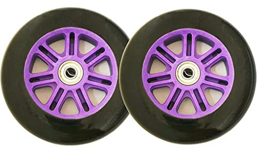 MJZYP 125 mm Rollerräder, Tretroller Ersatzrad Mit Lagern ABEC-7, Passend für Apollo/Cox/Fuzion und der Meiste Freistil-Roller Orange