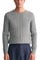 GANT Herren Cotton Cable C-neck Pullover, Grey Melange, L EU