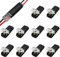 Verbinder niederspannung, CTRICALVER 10 Stück 2-Polig Kabel Steckverbinder Stecker, Schnellsteckverbinder, Für mit 18/22 AWG ist Kein Abisolieren Erforderlich