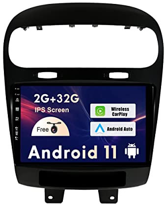 SXAUTO Android 12 IPS Autoradio Passt für Fiat Freemont Dodge Journey Leap (2012-2020) - Eingebaut Carplay/Android Auto - Kamera KOSTENLOS - 2G+32G - Lenkradsteuerung DAB WiFi Fast-boot - 2 Din 9 Zoll