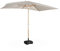 sweeek Alice's Garden - Parasol droit sable rectangulaire 2x3m. mât central imitation bois en aluminium orientable et manivelle d'ouverture
