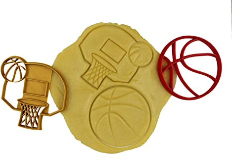 3DKOUPE - Emporte-pièces Basketball - Lot de 2 - Ballon, Panier - Couleur au choix - Conçu et fabriqué en Europe
