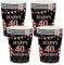 16 Vasos de Papel para 40 Cumpleaños - Desechables de 235 ml para Fiestas