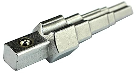 ALEOHALTER Radiator Spanner Stepped Wrench and Ratchet, Practical Ratchet Handle Stepped Radiator Spanner Hand Tool (Silver)