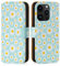 32nd Floral Series 3.0 - Design PU Leather Book Wallet Case Cover for Apple iPhone 15 Pro (6.1), Flip Case With RFID Blocking Card Slots, Magnetic Closure and Built In Stand - Blue Daisy