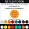 88 Stück Klebepunkte orange reflektierend aus Folie rund 15 mm selbstklebend wetterfest Aufkleber Reflektor Etiketten Sticker Decal Markierungen Organisieren DIY basteln verzieren Geocaching
