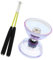 ICDKOYK Diabolo Lumineux à Triple roulement avec Ficelle de Baguettes Performant et divertissant, Violet, 13cm