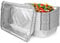 WOPPLXY 100 Pièces Barquette Aluminium 840 ml, 21 x 14 x 4,5 cm Barquette Aluminium Barbecue pour Servir des Aliments, Griller, Cuire au Four