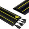 Adiwo Boden Kabelbrücke, 2 Meter Kabelkanal Mit 3 Kabelkan?le Bodenkabelschutz Boden Kabelkanal 82x17mm Breit Schwarz Kabelmatte für Büros Einzelhandelsgesch?fte Fitnessstudios Fabriken und Garagen