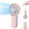 KIMTAR Mini Ventilator Handventilator，Kleiner Tragbarer Ventilator mit Teleskophaken, Wimpernventilator Akku Aufladbar mit 3 Geschwindigkeiten für Drinnen und Draußen Reisen Rosa