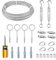 TooTaci 3mm Drahtseil-Kit, 15M PVC-ummanteltes Edelstahlkabel, M5 Turnbuckle Spannkit, Metallseil & Pflanzenriegel für Kletterpflanzen, Bilderaufhängung & Außenbereich