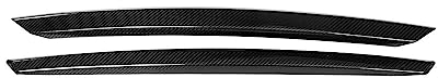 Xuanqingyi Store 2PCS Carbon Fiber Heckklappe Stoßstange Streifen Hinten Stamm Deckel Montieren Kennzeichen Rahmen Kofferraumdeckel Trim Kompatibel Mit Infiniti Q50 q50L 2014-2017