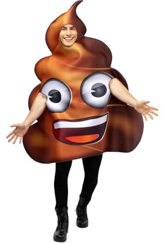Funidelia | Emoji Kackhaufen Kostüm für Herren und Damen - Emoticon, Whatsapp, Lustige & Ausgefallene - Kostüm für Erwachsene & Verkleidung für Partys, Karneval & Halloween - Braun