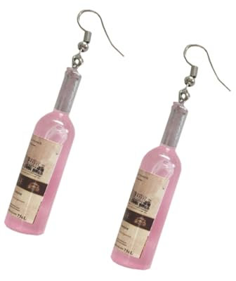 LIFKOME Wine Bottle Shaped Ear Drops for Women Novelty Fashion Earrings Ear Hooks for Party Prom Beach Random Style