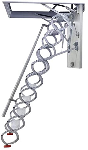 UYHBCNQD Step Ladders Indoor Loft Ladder Remote Control Electric Attic Stairs Pull Down Attic Ladder Invisible Folding Ladder Telescoping Ladder Safe and reliable