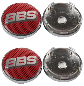 WxsFLY Cache Moyeux Centrale Enjoliveur 60mm 4 PièCes Compatible avec pour BBS BBS ABS Jante Capuchons Accessoires,B-B