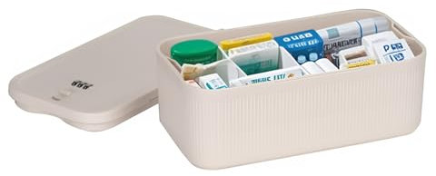Boîte de rangement verrouillable pour médicaments en polypropylène à 3 chiffres avec mot de passe - Boîte de rangement pour téléphone portable - Organisation personnelle pour médicaments et collations