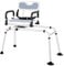 CO-Z 360° Swivel Shower Chair, 12-Level Tub Transfer Bench with Sliding Shower Chair for Elderly & Disabled, Bathtub Chair with 150 kg Weight Capacity Drainage Holes Safety Belt Removable Armrests