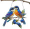 Hängende Fensterdeko Vogel Buntglas Deko Acryl Kolibri Und Nordkardinal Wandschmuck Mit Kette, Fensterbehang Fenster Türen Deko Für Zuhause, Studio, Restaurant