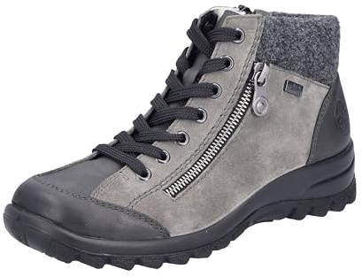 Rieker Damen Sneaker Schuhe High-Top Sneaker Zierreißverschluss Synthetikkombination Sport Halbschuhe Uni Damen Schuhe High-Top Sneaker