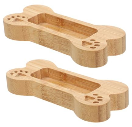 Artibetter 2pièces Porte-cartes De Visite Bois Support De Carte Visite Pour Bureau Lot De Porte-cartes