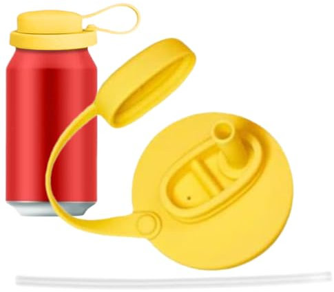Iouyjiu Deckel Für Soda-Dosen - Soda-Dosen-Deckel mit Strohhalm | Staubdichter Silikon Verschluss Dicht Für Kühlschrank Vorrat