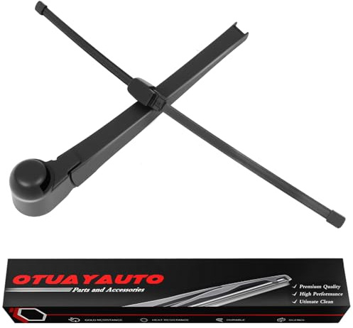 OTUAYAUTO Scheibenwischer Hinten Wischerarm mit Wischerblätter,Länge: 410mm | Heckscheibenwischer kompatibel mit VW Touran 2003–2010