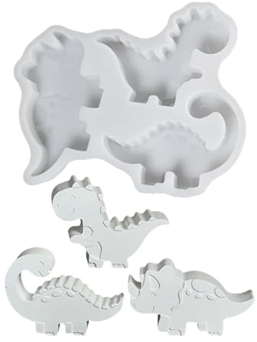 Silikonformen Gießformen Tiere, Silikonform Dinosaurier, 3D Dino Gips Gießformen Silikon, Epoxidharz Formen, Gipsformen zum Gießen, Silicone Mold, Giessformen Silikon, Kerzen Silikonform Gießform