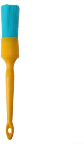 Solaughguy Car Detailing Brush for Automotive Cleaning – Stiff PP Bristles with Acid- and Alkali-Resistant Wire, Ideal for Wheels, Emblems, Vents, Leather Seats & Engine(B)