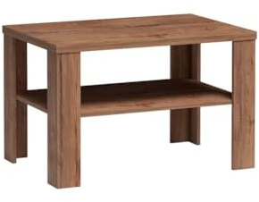 Masseno Couchtisch DESIO, Braun, 90x60x59cm, Modern Wohnzimmertisch für Couch, rechteckig Beistelltisch, Laminierte Spanplatte