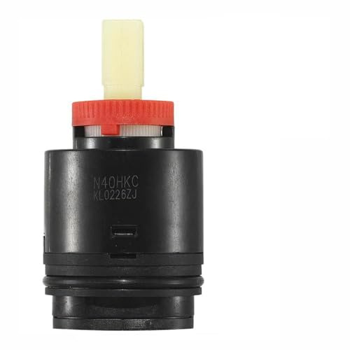 Mischkartusche N40HKC 40x76mm, Keramikkartusche Ersatz für Einhebelmischer, Rostfreier Ventileinsatz gegen Tropfen & Lecks, Ersatzteil für Wasserhahn, Dusche & Badewanne