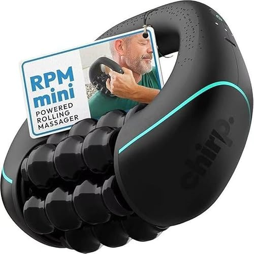 Masseur électrique à main avec roulettes, 3 niveaux d'intensité | portables rouleau de massage électrique, Double Action Rouleaux + Vibrations, pour dos, épaules, bras et jambes, relaxation