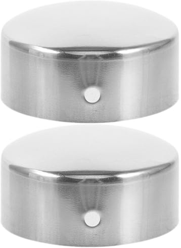 SHINEOFI Handrail End Caps Stainless Steel 40Mm Round Plugs with Accessories for Staircase Railings Sturdy Protective Cover for Indoor and Outdoor Use