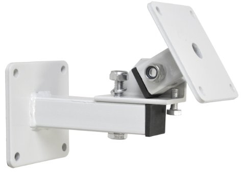 SoundLAB Universal Simple to Fit Heavy Duty Speaker Wall Bracket With 30 deg Tilt And 180 deg turn Mechanism for Foreground, Background and Surround Speaker Cabinets up to 20kg White