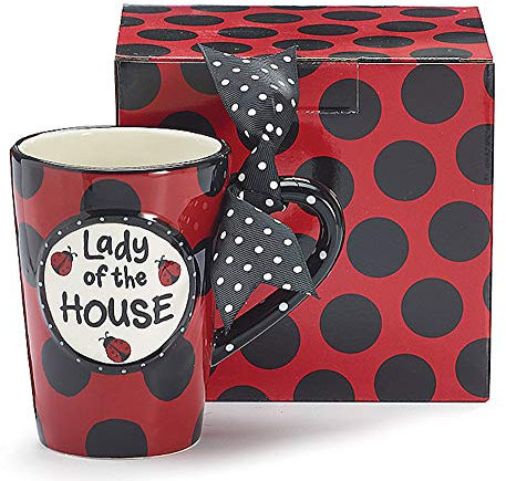 Lady Of the House Ladybug 13 ounce Coffee Mug Adorable Gift by Burton & Burton