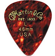 MARTIN Guitar Picks - Standard 351 FauxTortoise .46 Plectrum - 12 Pack (18A0049)